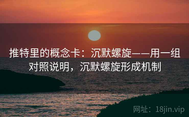 推特里的概念卡：沉默螺旋——用一组对照说明，沉默螺旋形成机制