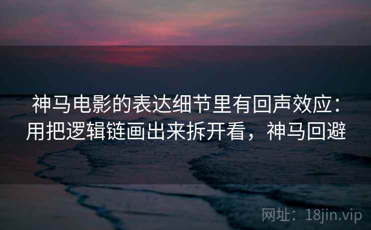 神马电影的表达细节里有回声效应：用把逻辑链画出来拆开看，神马回避